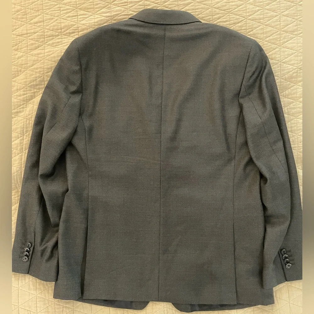 BANANA REPUBLIC Wool Nailhead Slim Fit Jacket in Gray/Navy Size 44 R‎ $400
